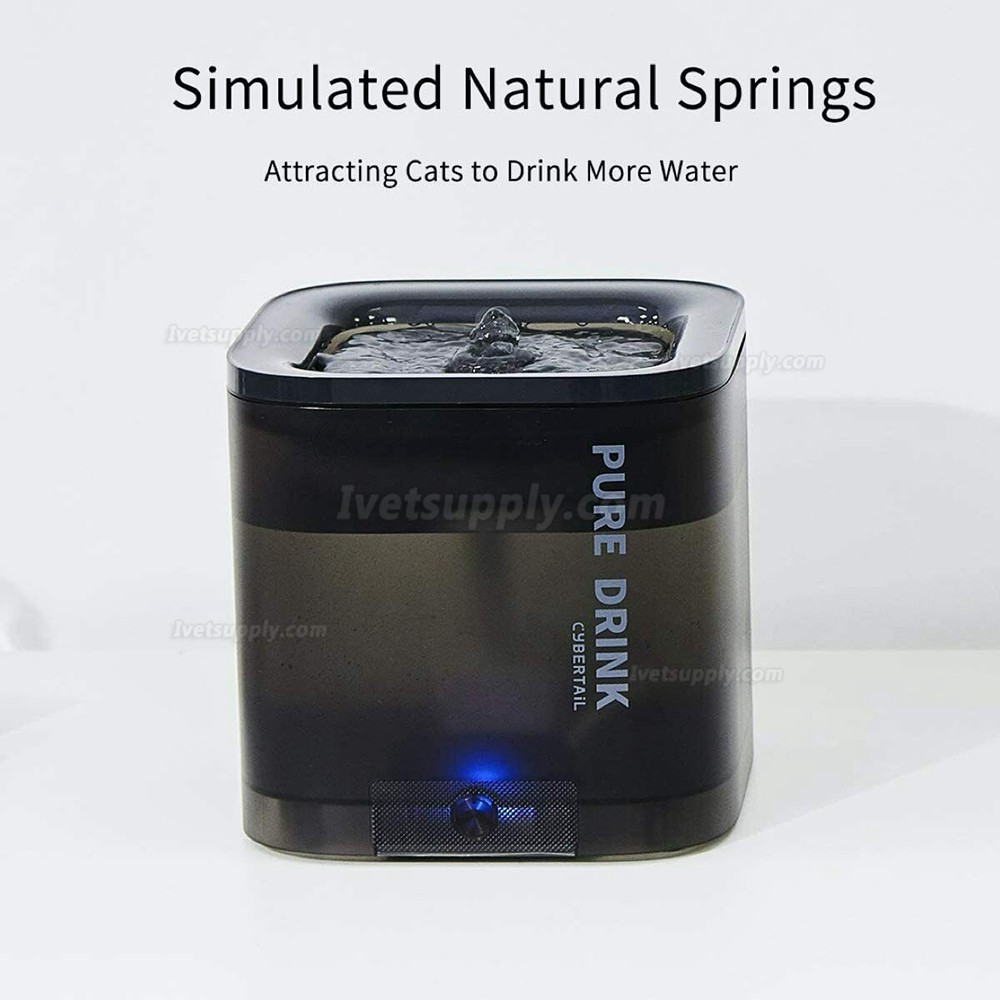 Automatic Pet Cat Dog Water Fountain Dispenser Drinking Bowl w/ Filter